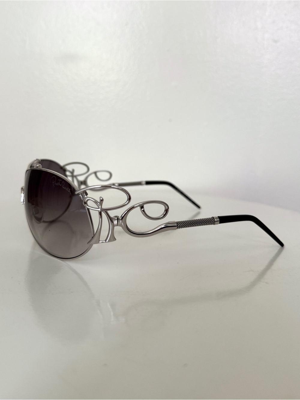 ROBERTO CAVALLI Beid 850S E98 Silver Womens Aviator Gradient Sunglasses 70-8-115